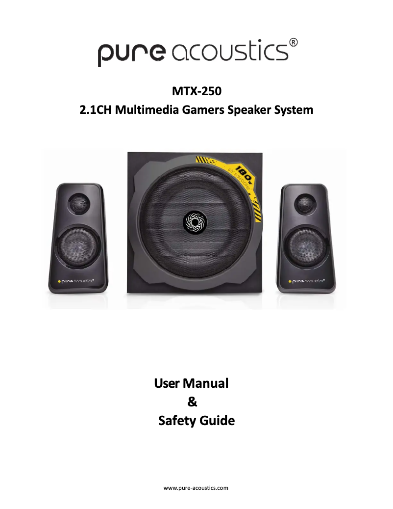 Image de la première page du manuel de l'appareil MTX-250