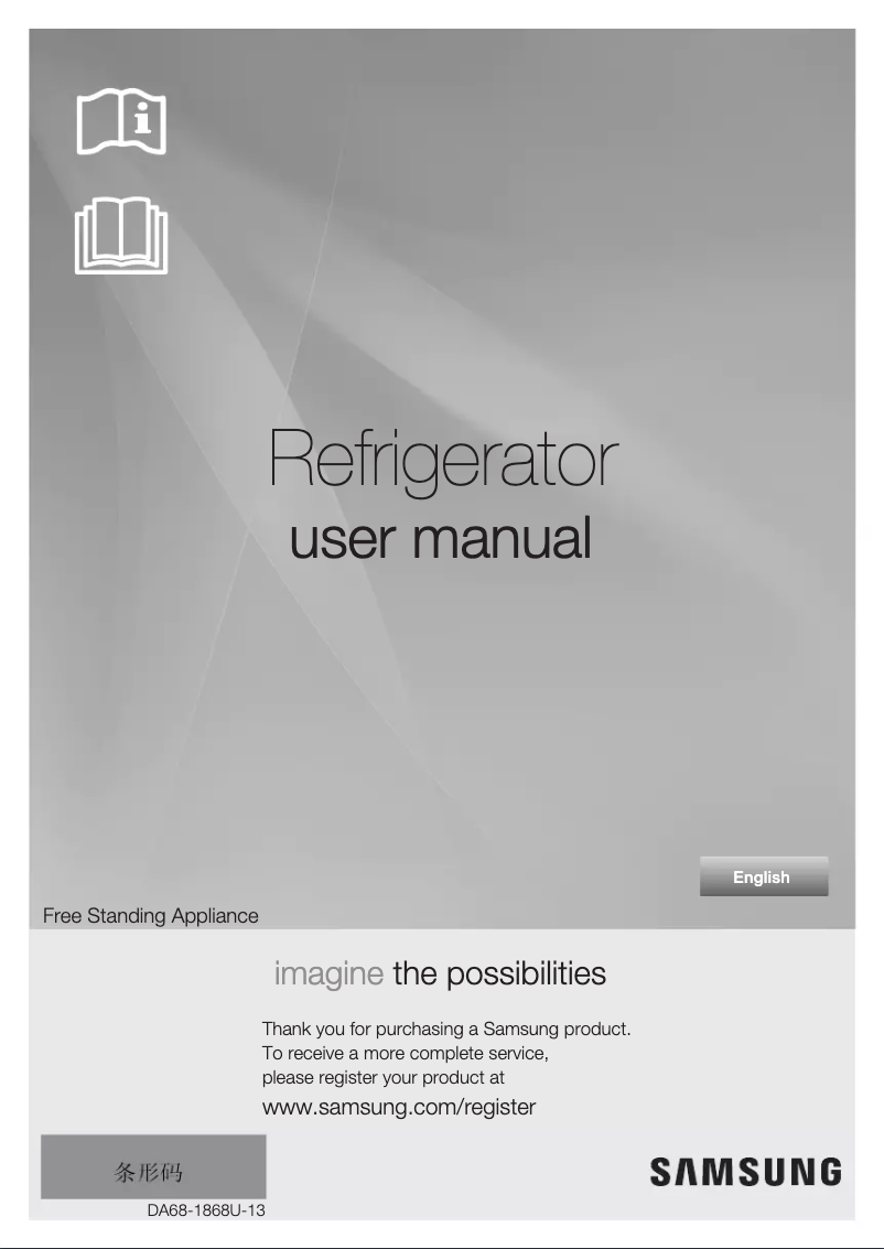 Page 1 de la notice Manuel utilisateur Samsung RF70HEPN