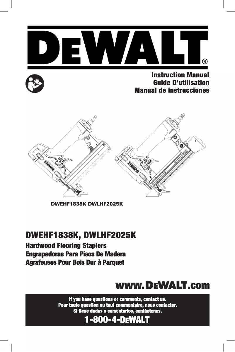 Page n°1 - Manuel utilisateur DeWalt DWEHF1838K