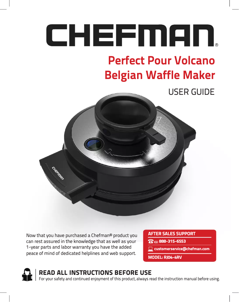 Page 1 de la notice Manuel utilisateur Chefman Perfect Pour Volcano