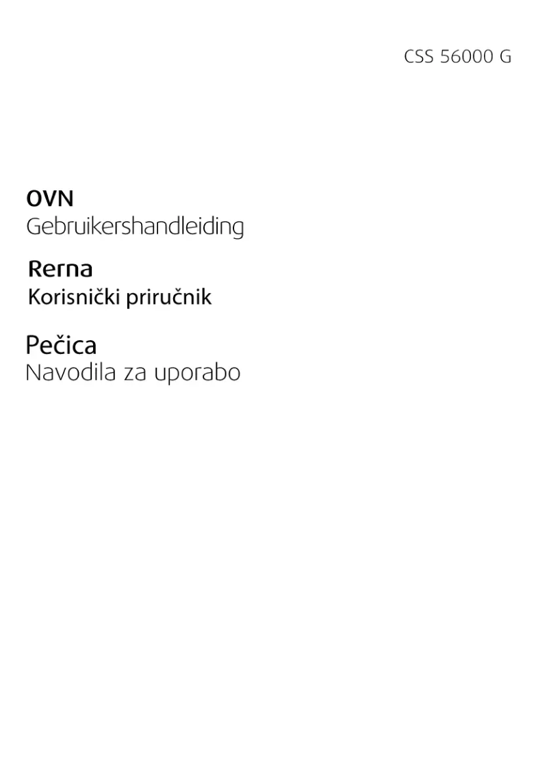Image de la première page du manuel de l'appareil CSS 56000