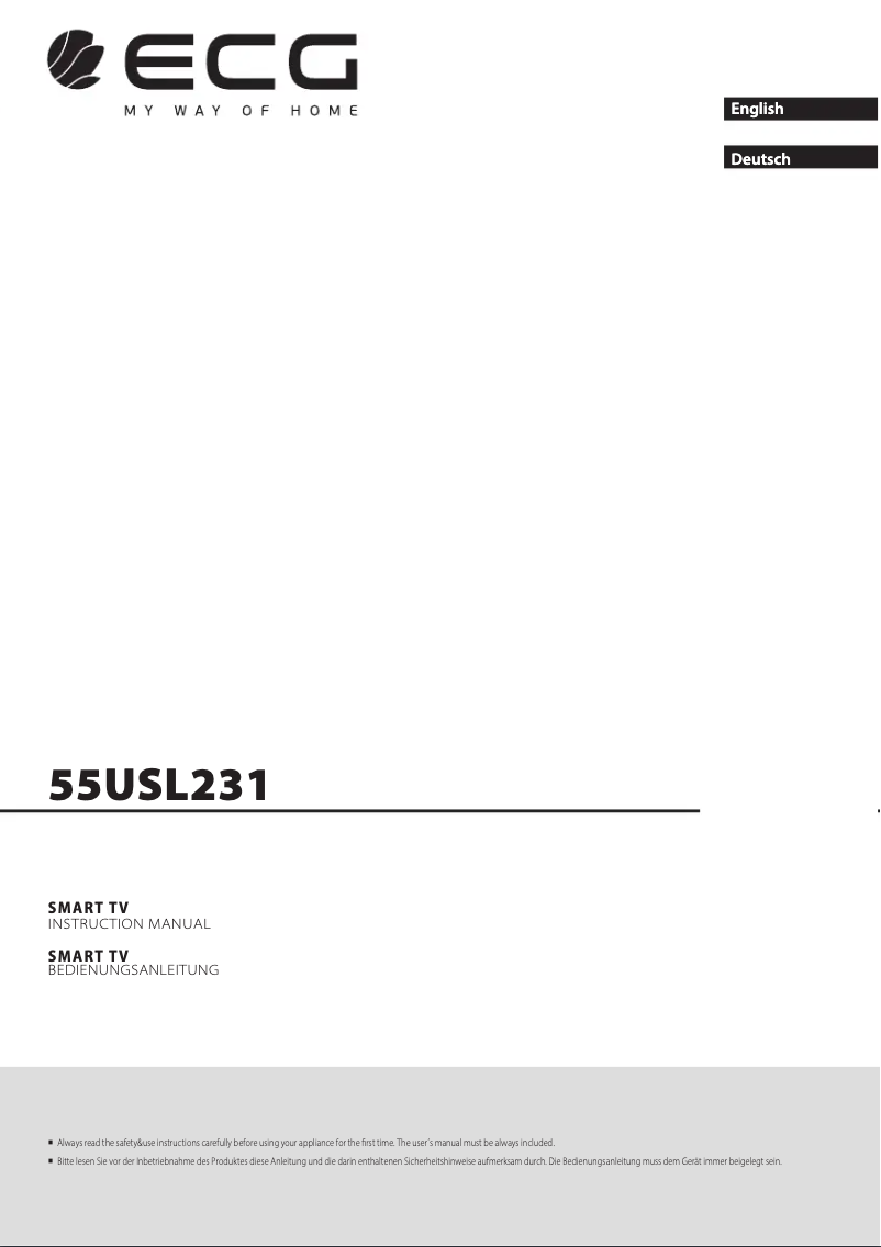 Page 1 de la notice Manuel utilisateur ECG 55USL231
