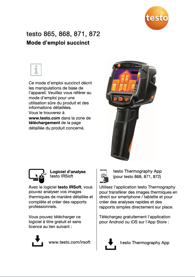 Image de la première page du manuel de l'appareil 871s