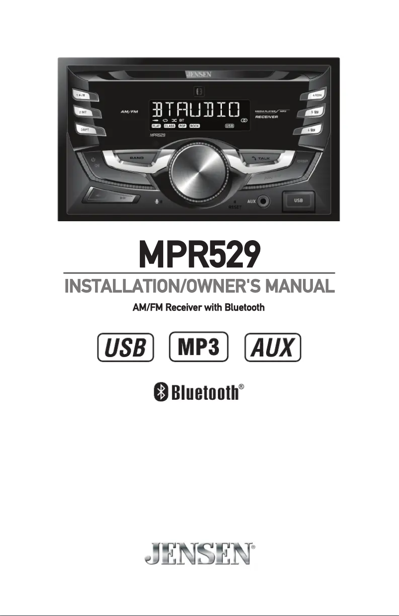 Image de la première page du manuel de l'appareil MPR529