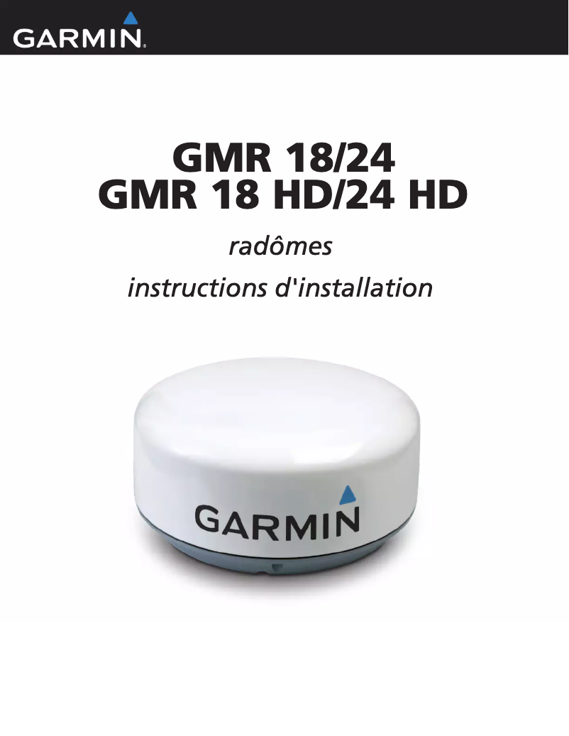 Page n°1 - Guide d'installation Garmin GMR 24 HD