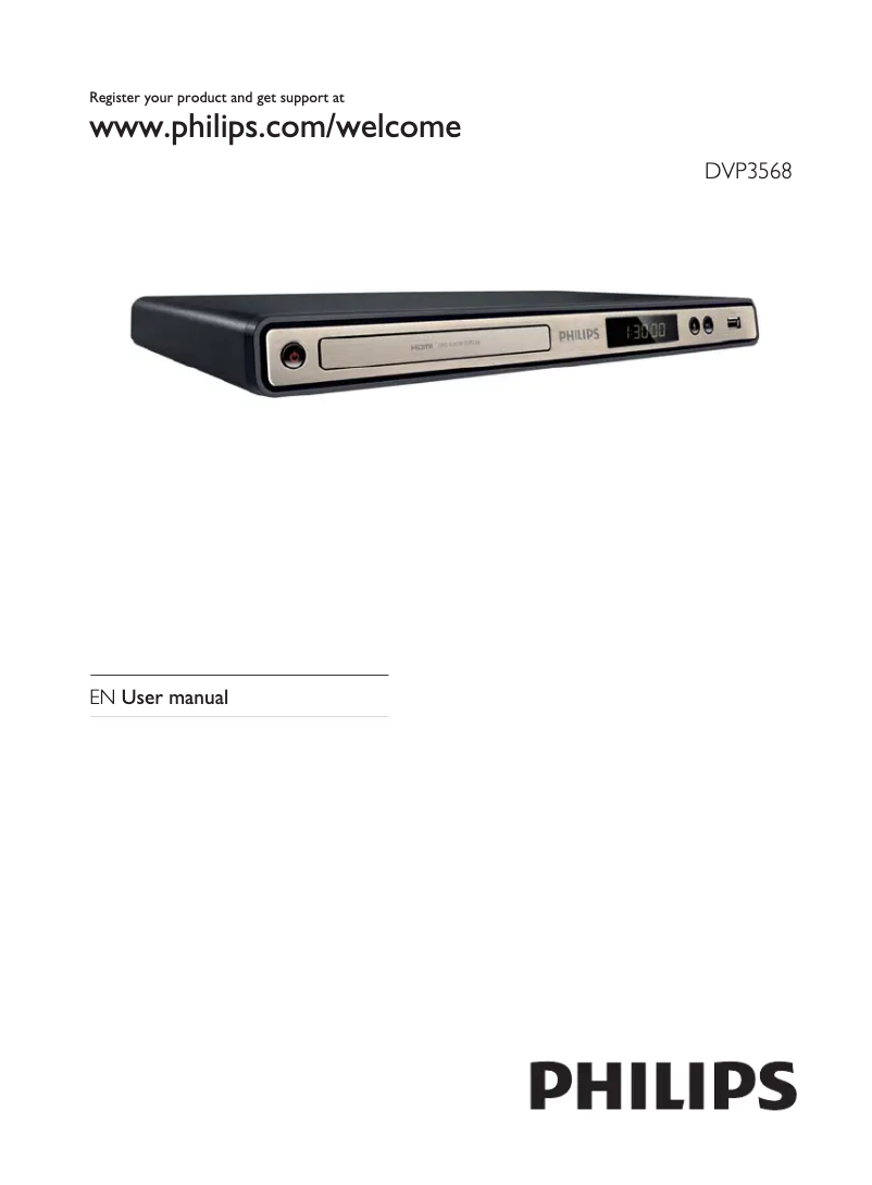 Page 1 de la notice Manuel utilisateur Philips DVP3568