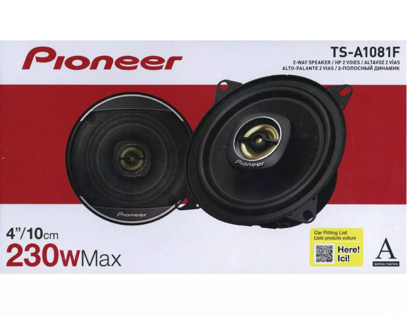 Page n°1 - Manuel utilisateur Pioneer TS-A1081F