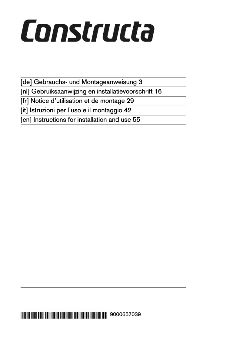 Page n°1 - Mode d'emploi Constructa CD53030