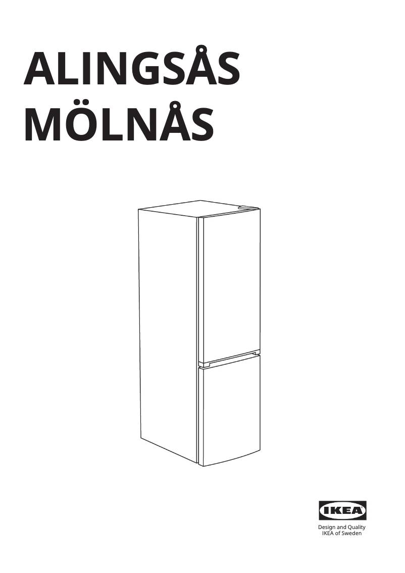 Page 1 de la notice Manuel utilisateur Ikea ALINGSÅS 405.679.58