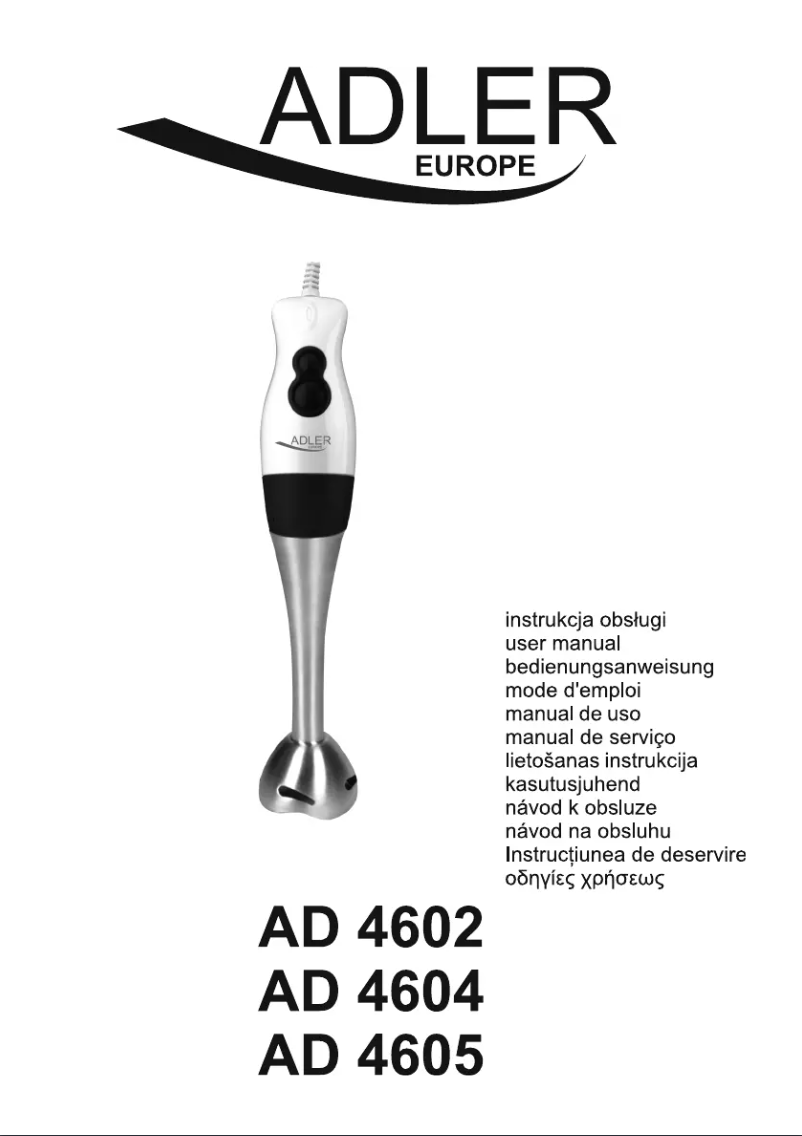 Image de la première page du manuel de l'appareil AD 4605