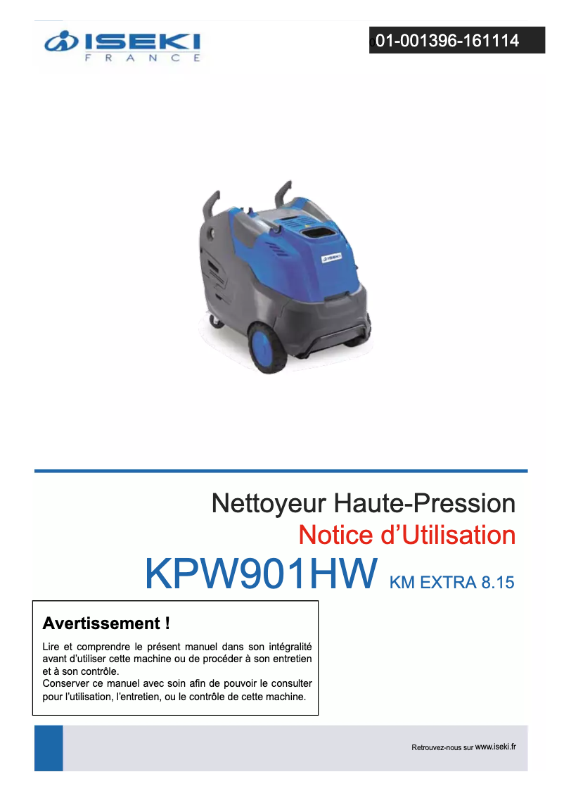 Image de la première page du manuel de l'appareil KPW901HW