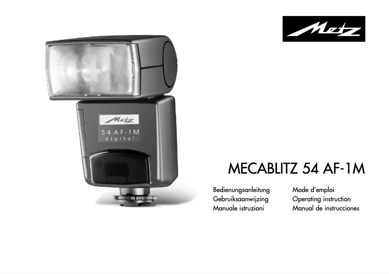 Page 1 de la notice Manuel utilisateur Metz Mecablitz 54 AF-1 M