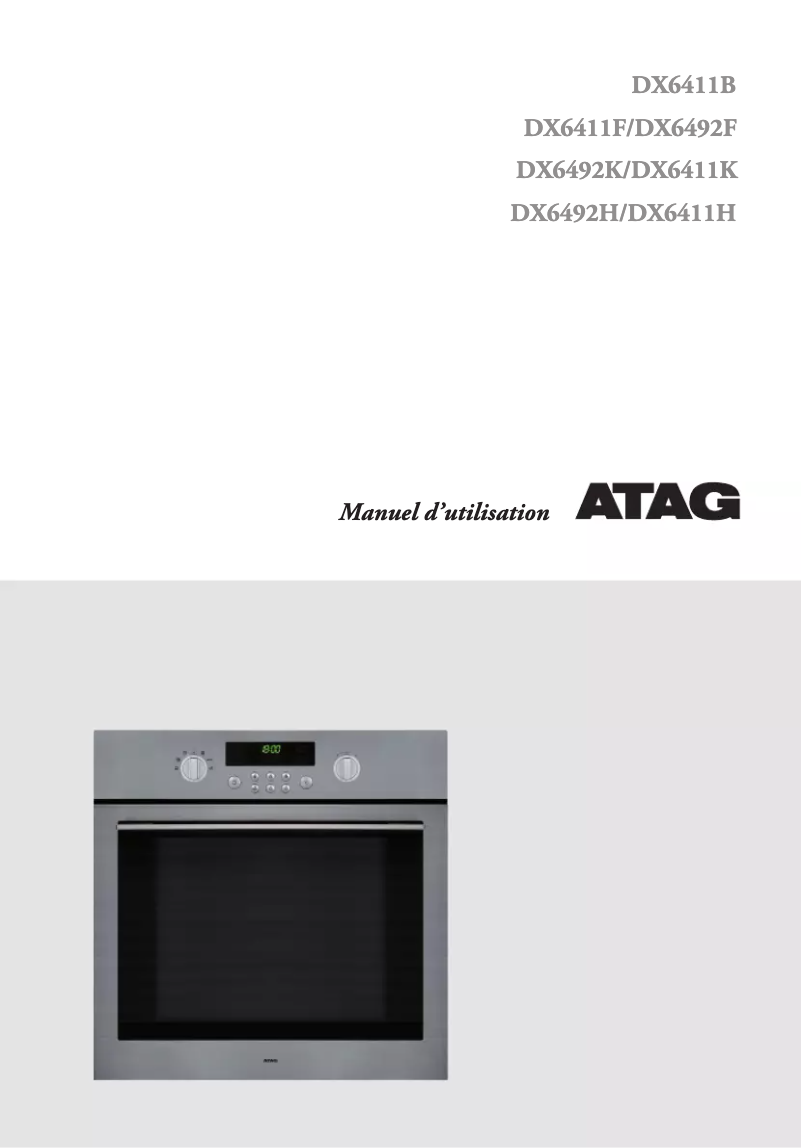 Page 1 de la notice Manuel utilisateur Atag DX6411K