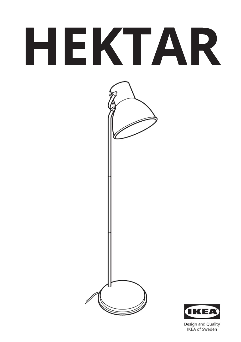 Page 1 de la notice Manuel utilisateur Ikea HEKTAR 905.444.17