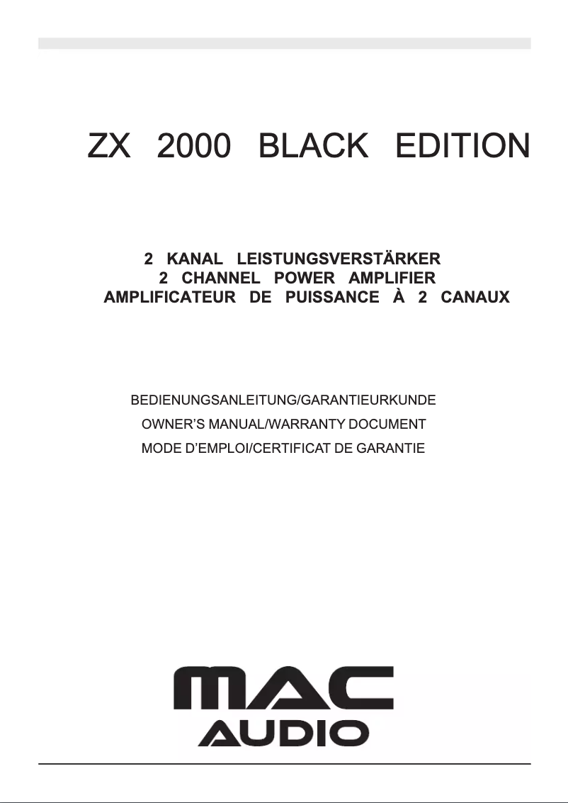 Imagen de la primera página del manual del dispositivo ZX 2000