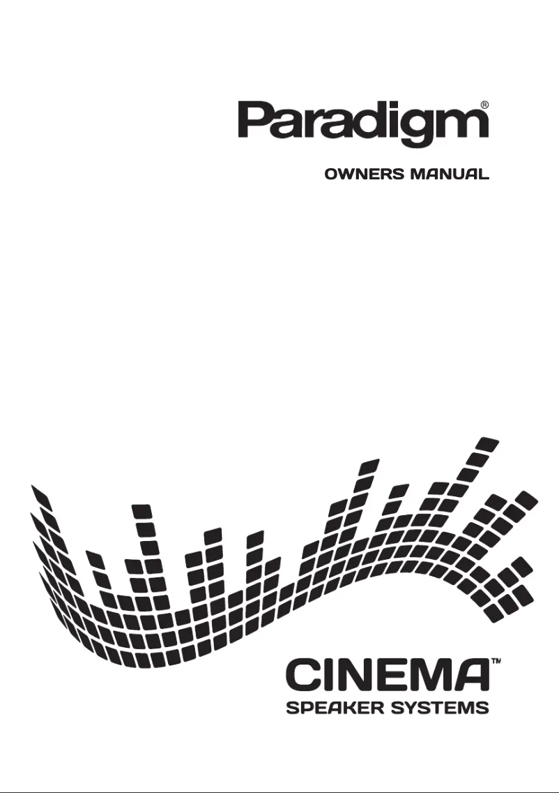 Page n°1 - Manuel utilisateur Paradigm Cinema 100 3.0 System