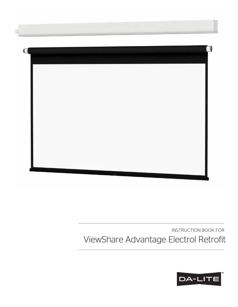 Page 1 de la notice Manuel utilisateur Da-Lite ViewShare Advantage Retrofit 25055