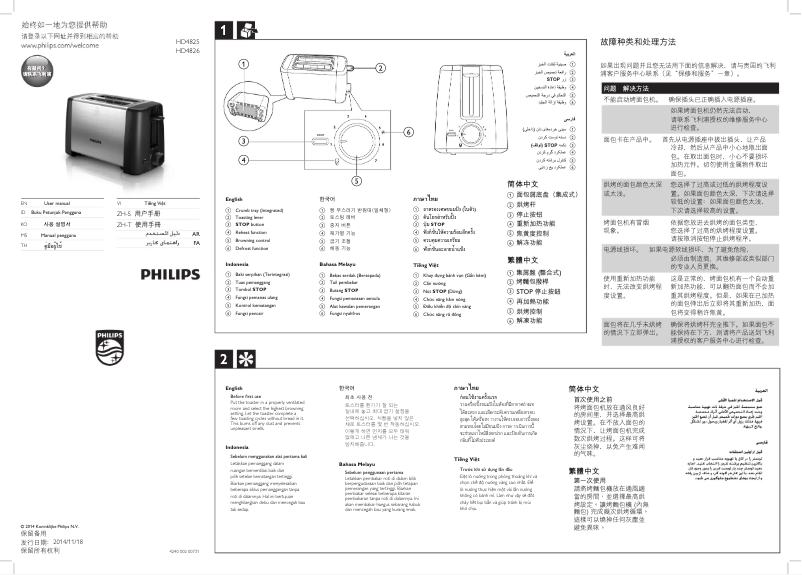 Page 1 de la notice Manuel utilisateur Philips Daily Collection HD4826