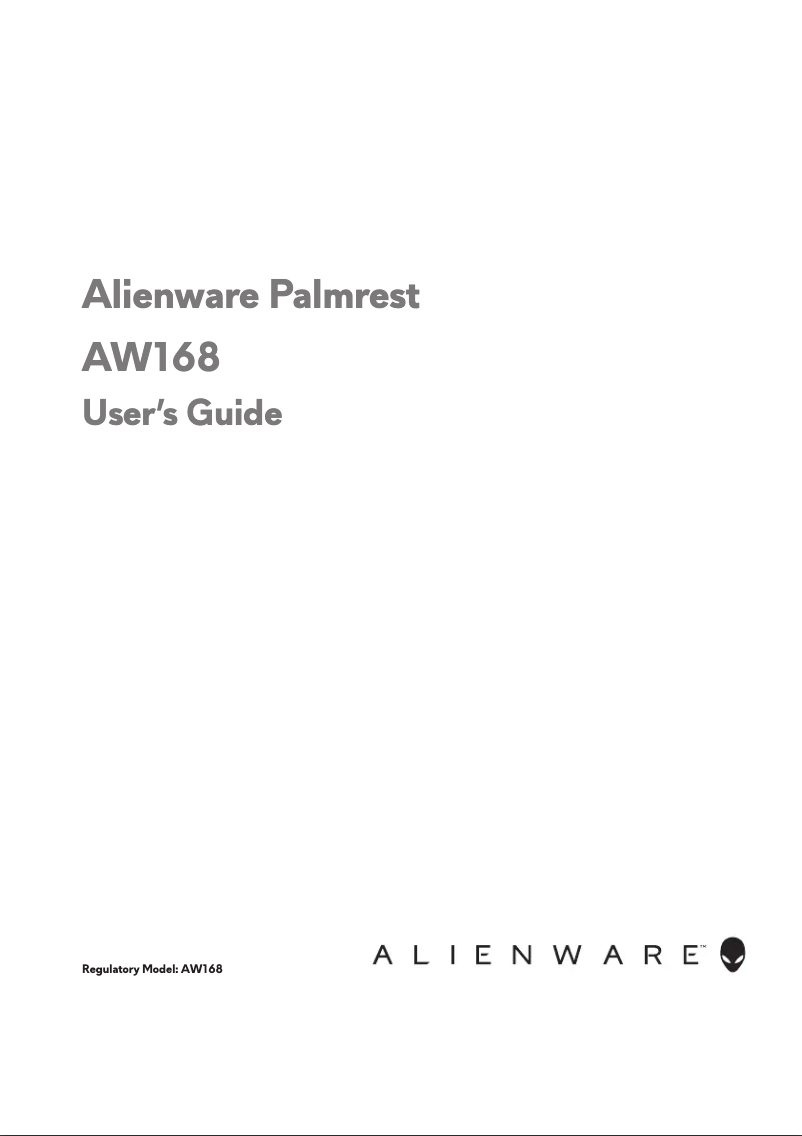 Page 1 de la notice Manuel utilisateur Alienware Palmrest AW168