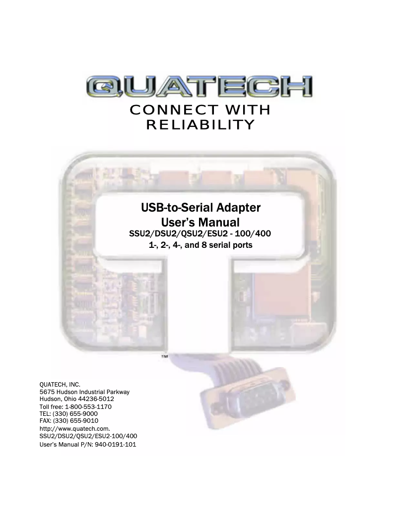 Page n°1 - Manuel utilisateur B&B Electronics QSU2-100-EMB