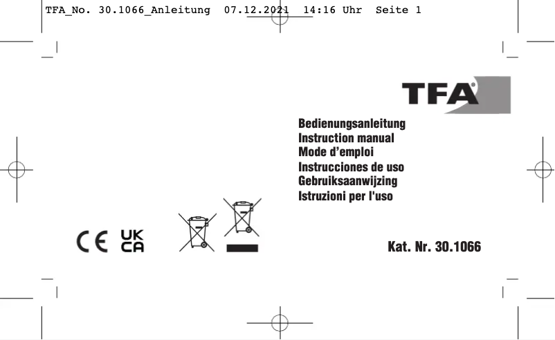 Imagen de la primera página del manual del dispositivo 30.1066.01