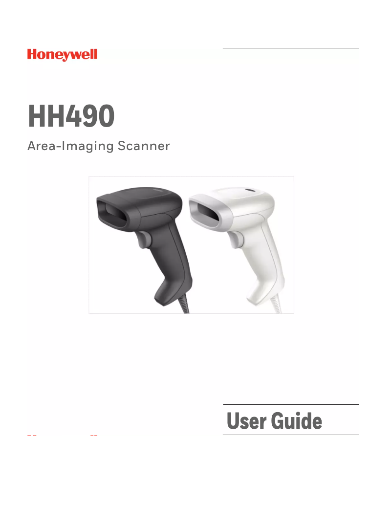 Page n°1 - Manuel utilisateur Honeywell HH490