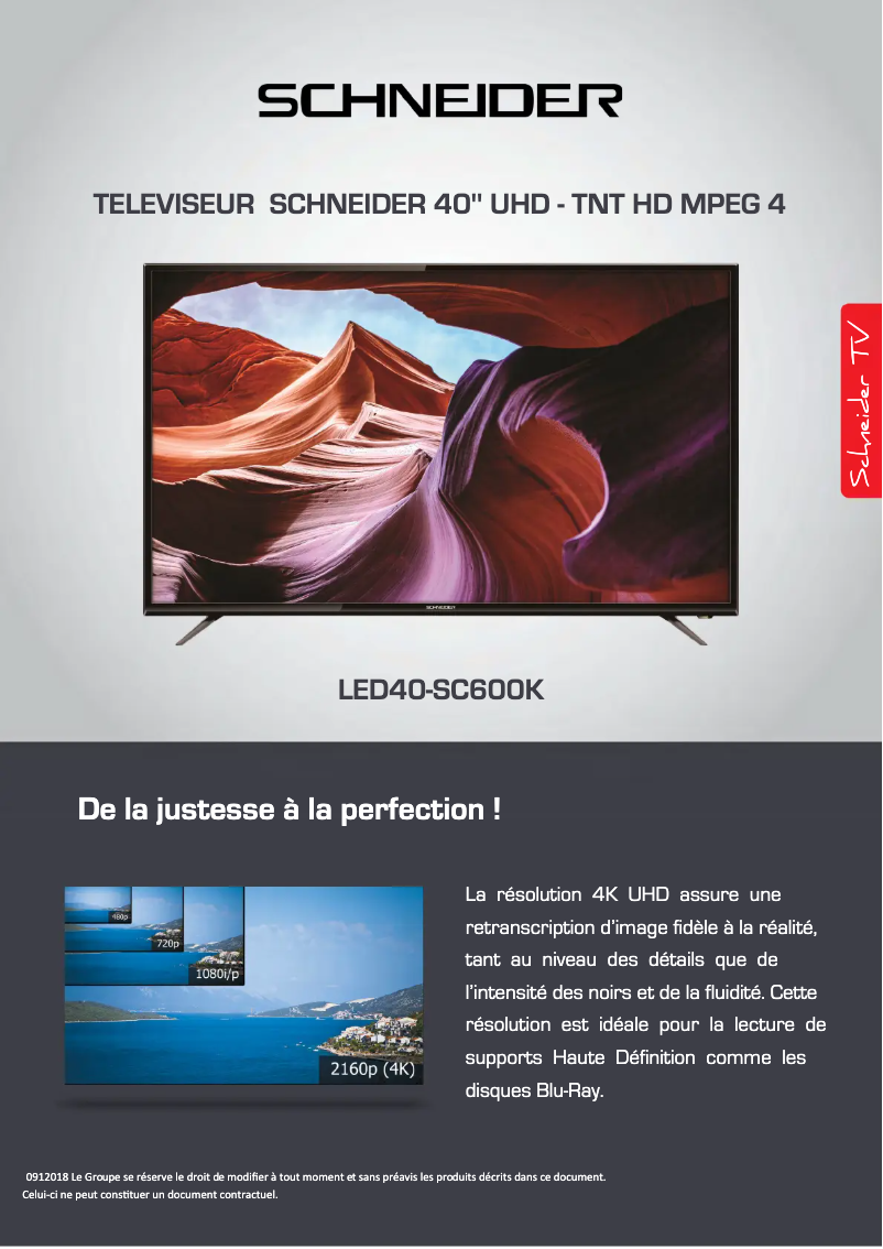 Imagen de la primera página del manual del dispositivo LED40-SC600K