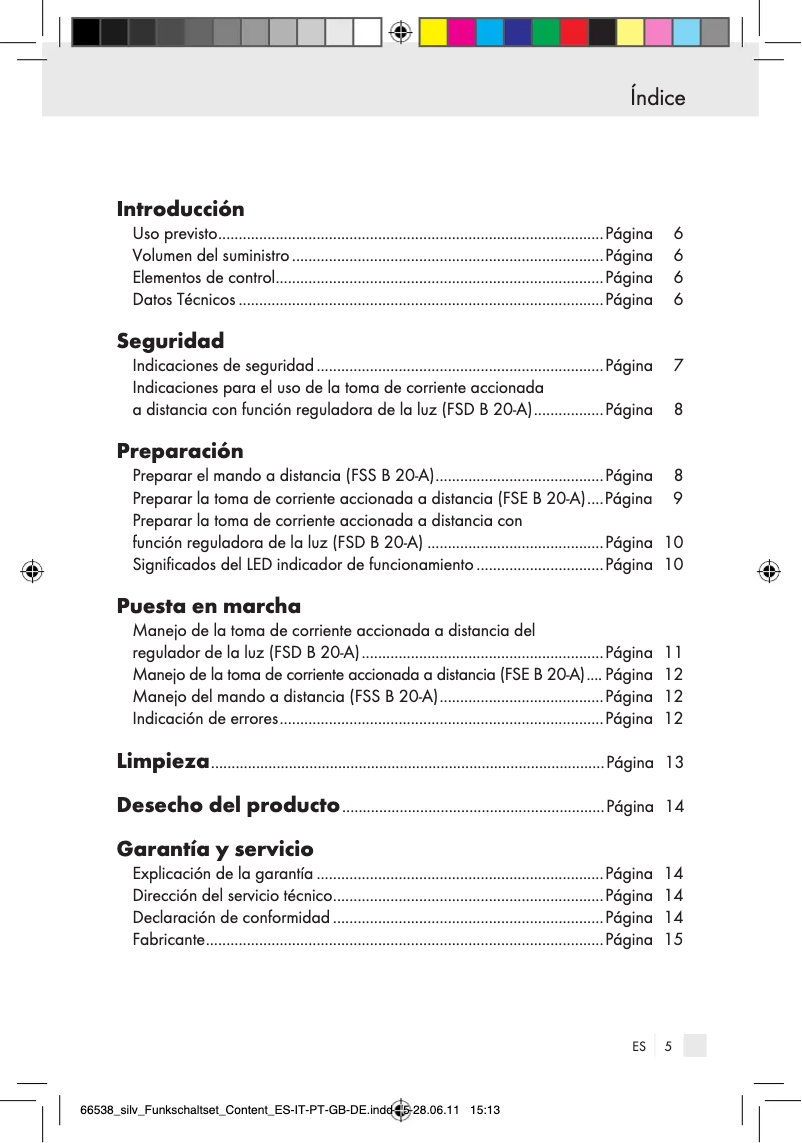 Page n°1 - Manuel utilisateur SilverCrest IAN