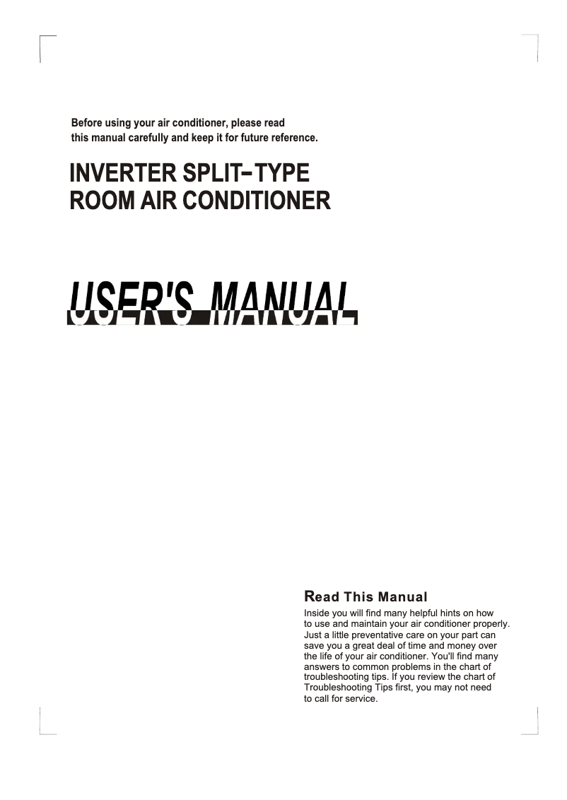 Page 1 de la notice Manuel utilisateur Midea MSX-18HRDN1