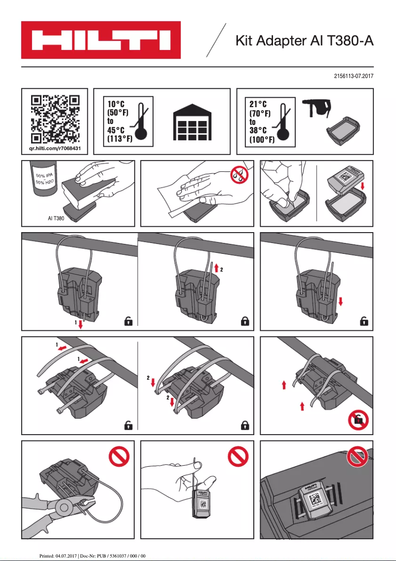 Page n°1 - Manuel utilisateur Hilti AI T380-A