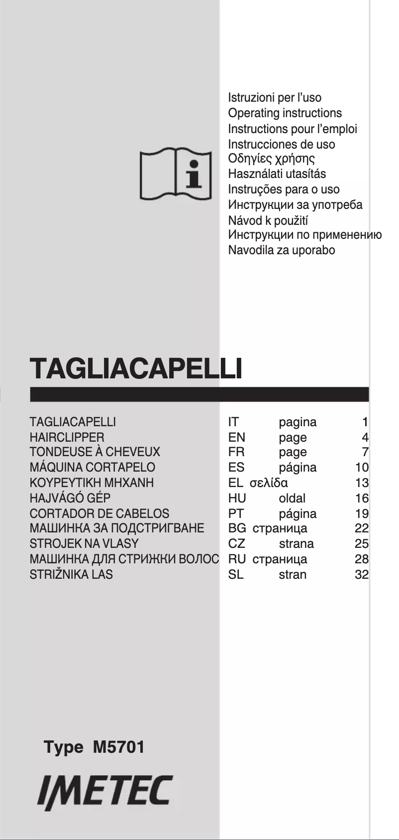 Page 1 de la notice Manuel utilisateur Imetec HC9 100