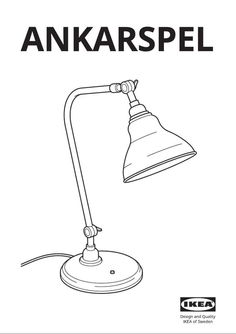 Page 1 de la notice Manuel utilisateur Ikea ANKARSPEL 404.943.49