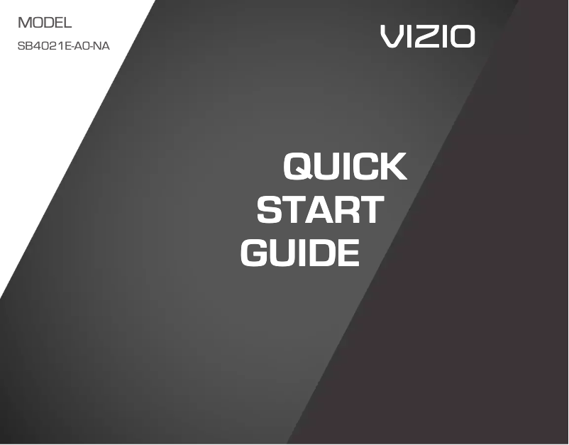 Image de la première page du manuel de l'appareil SB4021E-A0