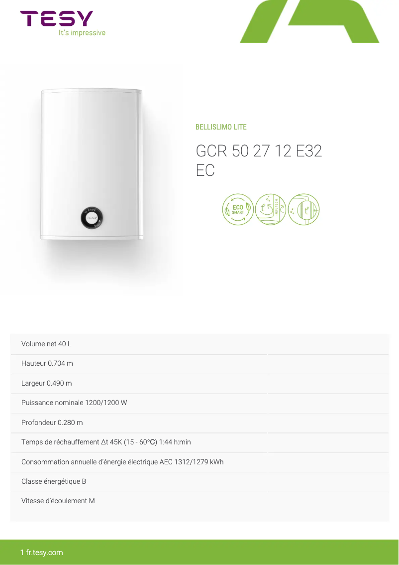 Image de la première page du manuel de l'appareil BelliSlimo Lite 50