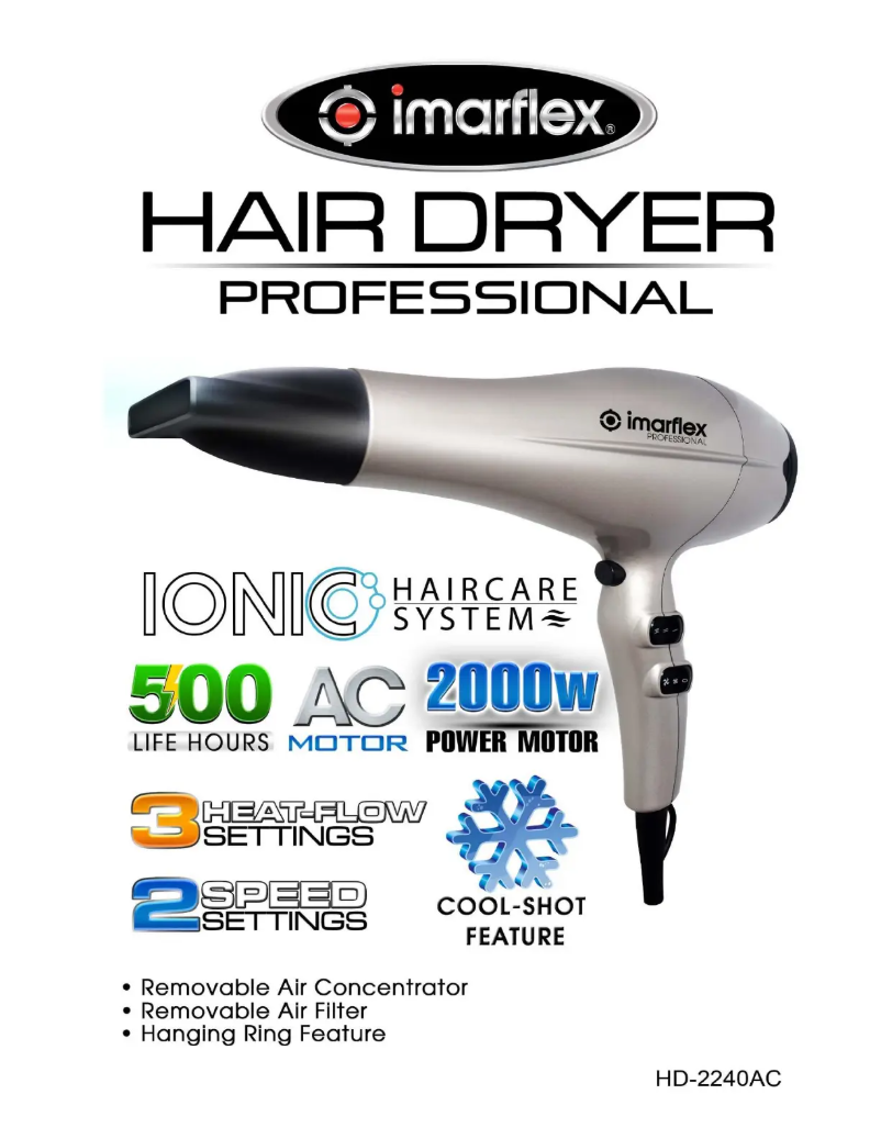 Page 1 de la notice Manuel utilisateur Imarflex HD-2240AC