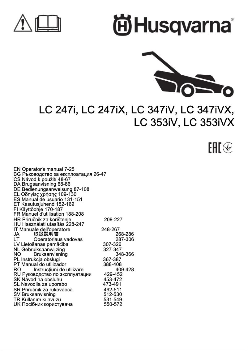 Image de la première page du manuel de l'appareil LC 347iV