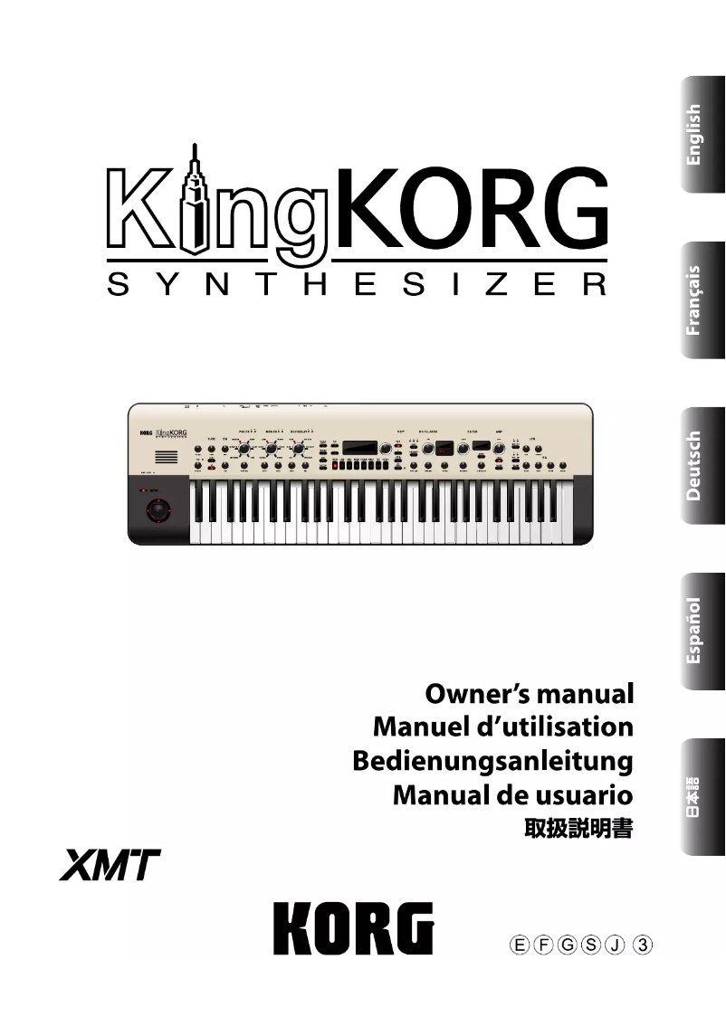 Page 1 de la notice Manuel utilisateur Korg King Korg