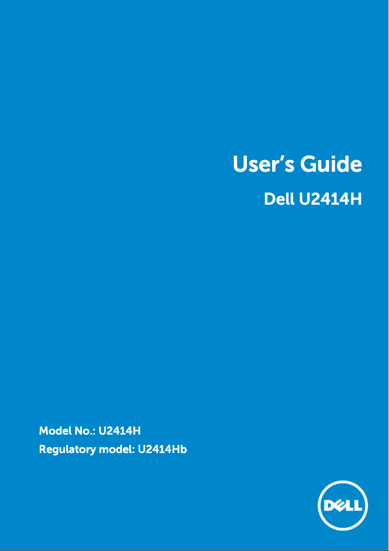 Image de la première page du manuel de l'appareil UltraSharp U2414H