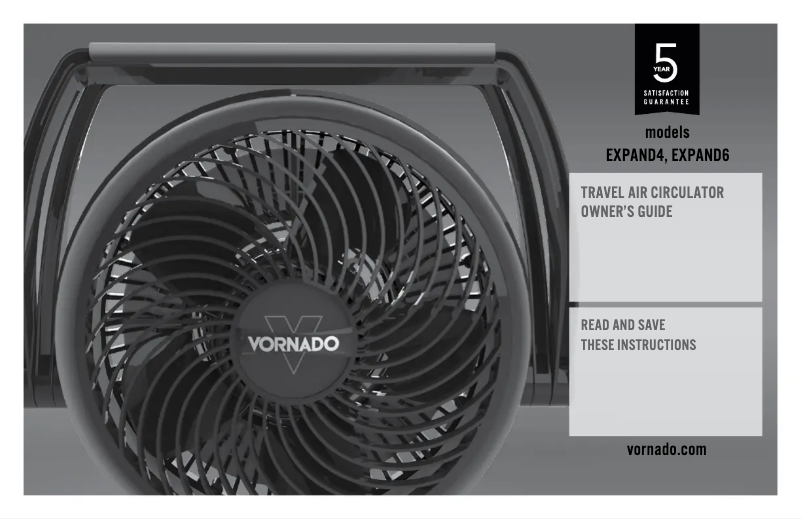 Page 1 de la notice Manuel utilisateur Vornado EXPAND6