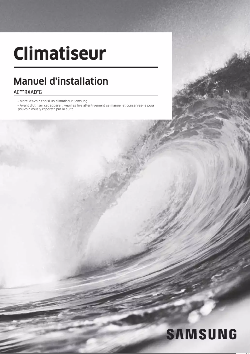 Image de la première page du manuel de l'appareil AC100RXADNG