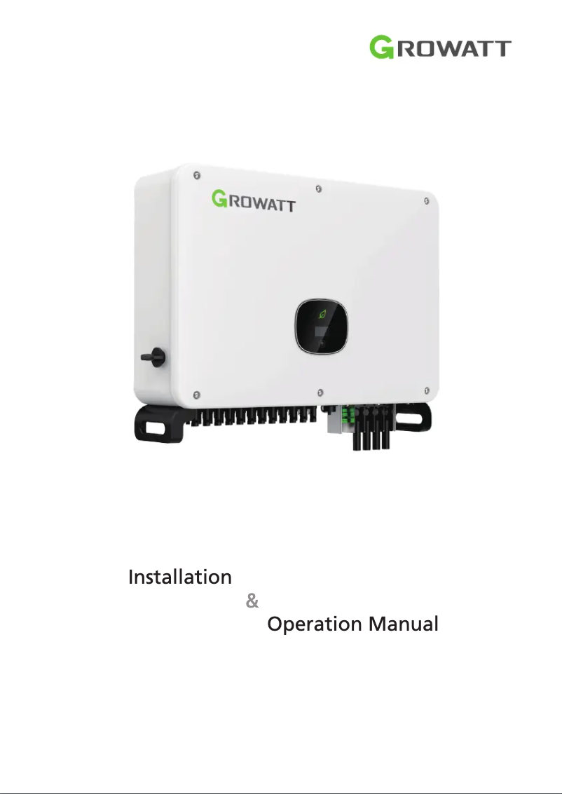 Page 1 de la notice Manuel utilisateur Growatt MAC 50-70KTL3-X LV