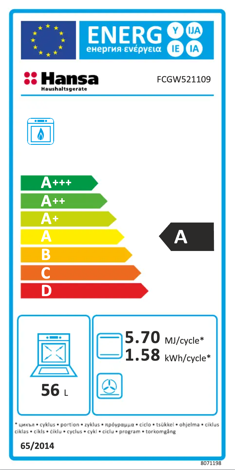 Image de la première page du manuel de l'appareil FCGW521109
