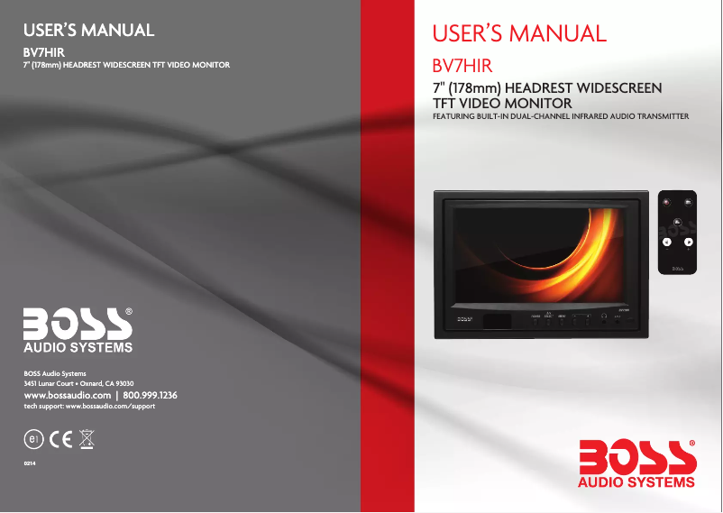 Image de la première page du manuel de l'appareil BV7HIR