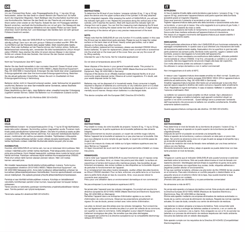 Page 1 de la notice Manuel utilisateur Gaslock 854048