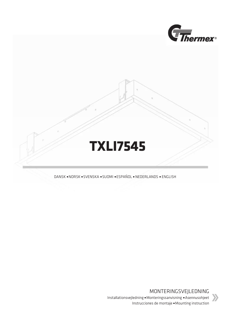 Page n°1 - Manuel utilisateur Thermex TXLI7545