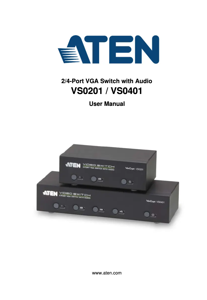 Page n°1 - Manuel utilisateur ATen VS0401
