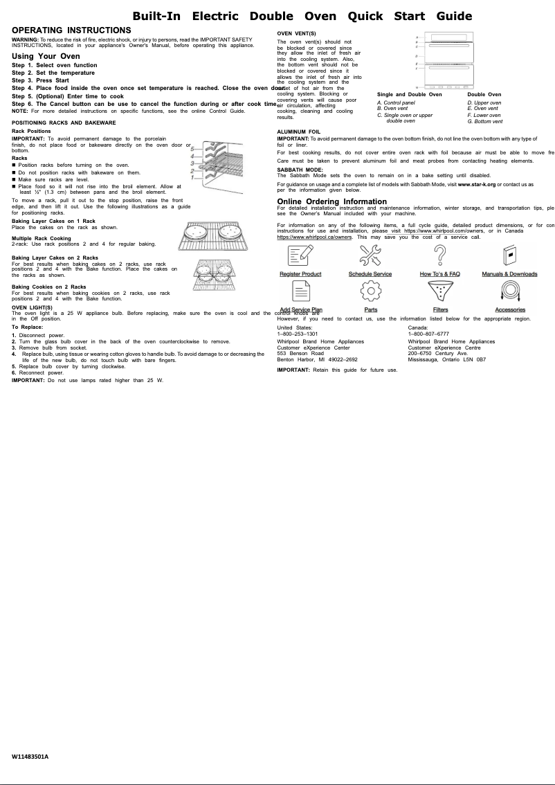 Página 1 del manual Guía de inicio rápido Whirlpool WOD51ES4ES
