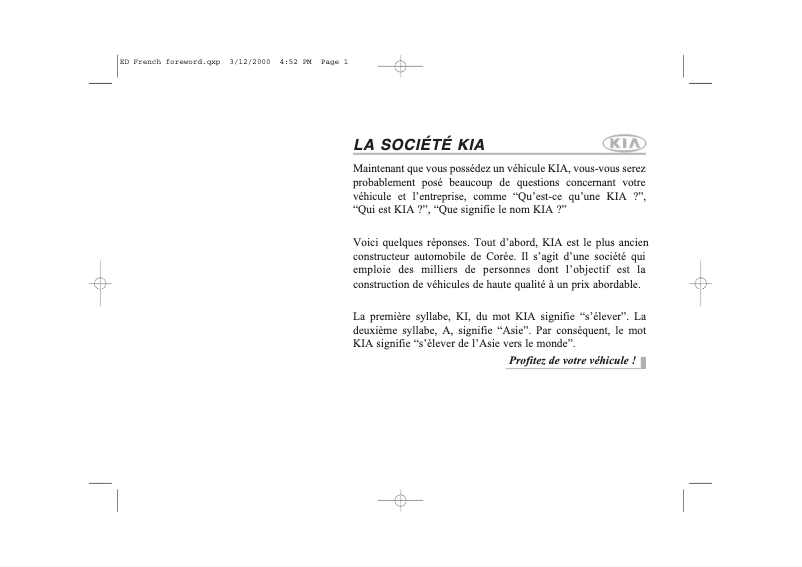 Image de la première page du manuel de l'appareil Cee'd (2008)
