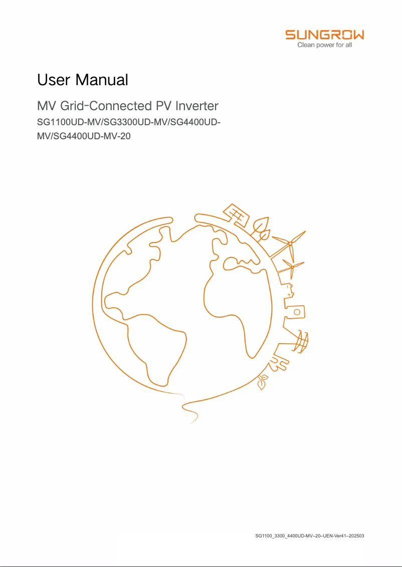 Image de la première page du manuel de l'appareil SG3300UD-MV