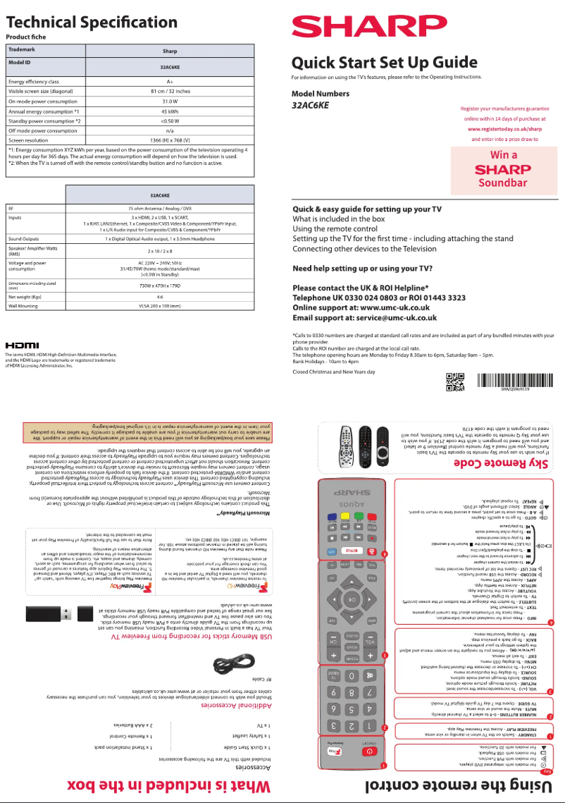 Image de la première page du manuel de l'appareil 32AC6IE